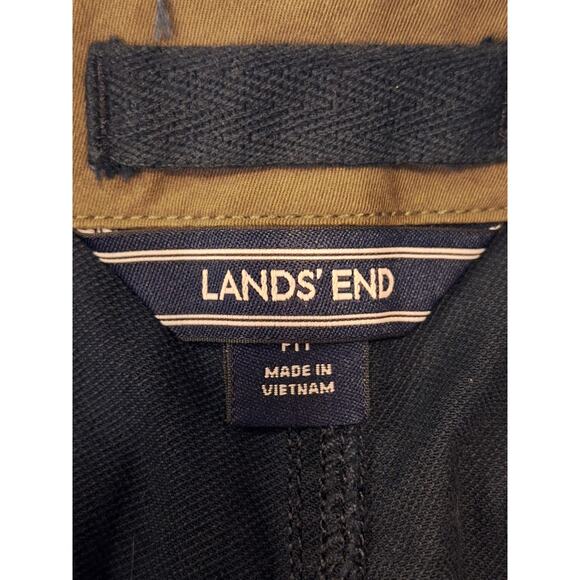 Lands' End Men's 37 Blue Navy Traditional Fit No Iron Chino Shorts 9" Inseam - Picture 5 of 9